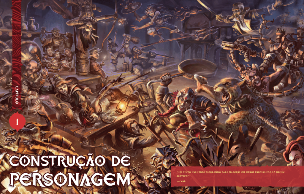 Capa do primeiro capítulo do Tormenta20 referente a criação de personagens