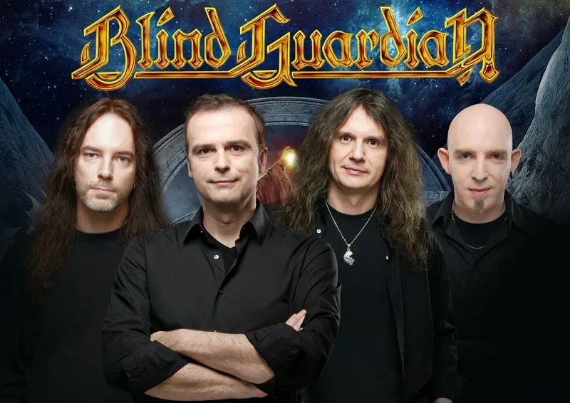 Imagem contando os 4 músicos da banda blind guardian